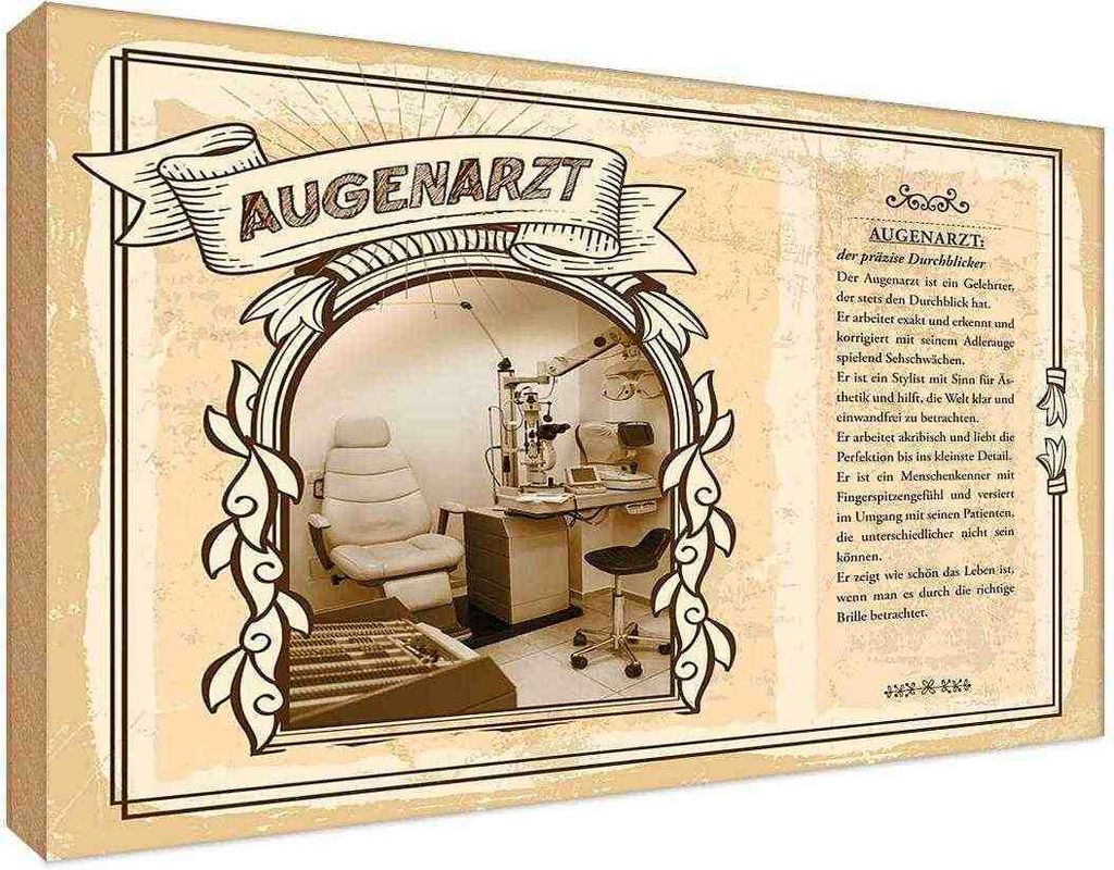 vianmo Holzschild 20x30 cm Augenarzt Beruf Arbeit Produktbild 