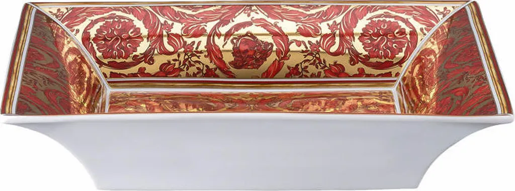 Grand bol Medusa Garland Red Rosenthal Versace en porcelaine rouge