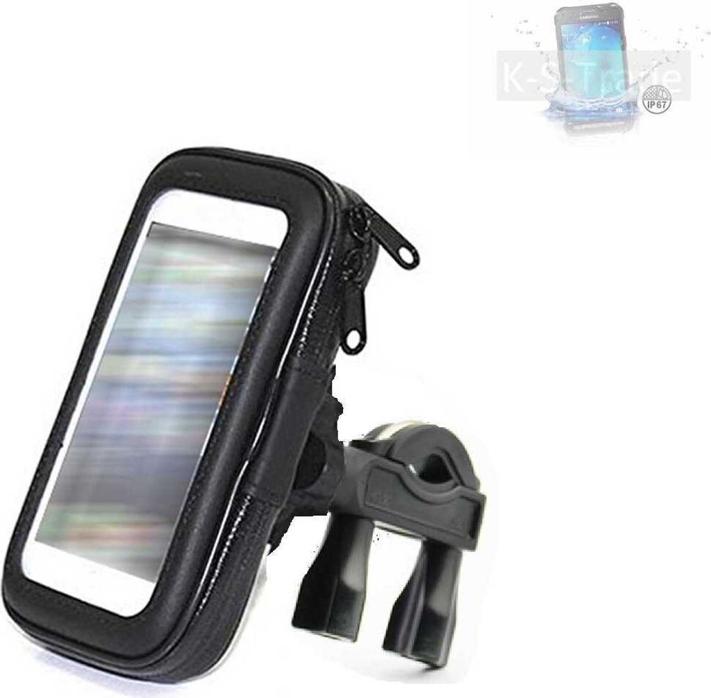 K-S-Trade Fahrrad-Halterung kompatibel mit Samsung Galaxy XCover 3 Handy-Halterung Halter Lenkstange Fahrradhalterung Motorrad Bike Mount