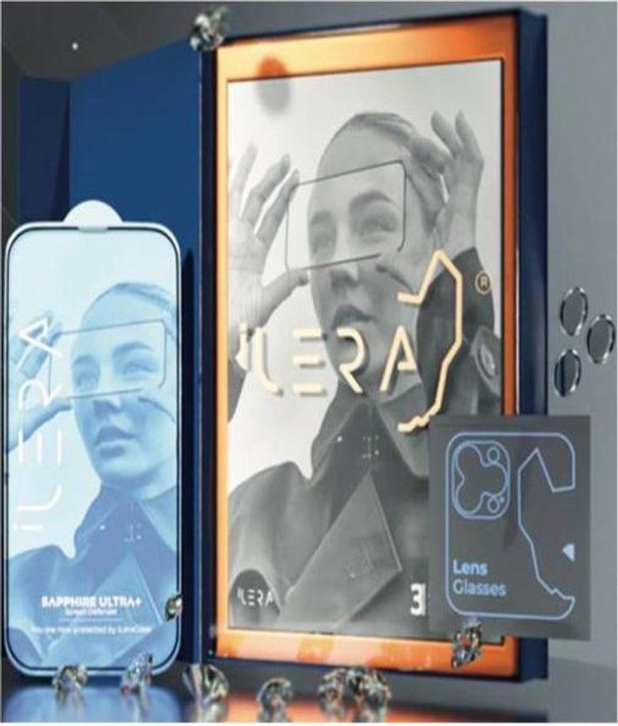 iLera Premium Sapphire Ultra + Corning Glass Displayschutz für iPhone 16 Pro Max