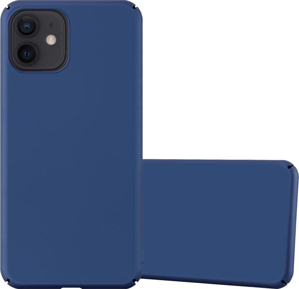Cadorabo Hülle für Apple iPhone 12 / 12 PRO Schutzhülle in Blau Hard Case Handy Hülle Etui
