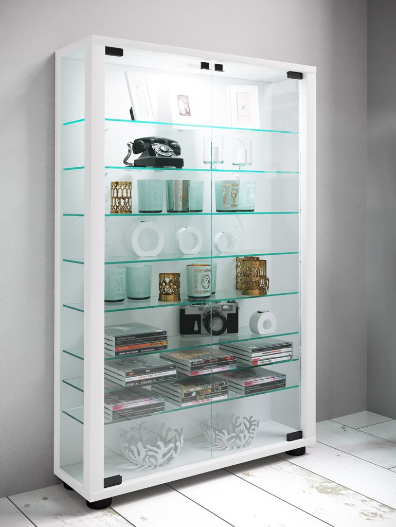 VCM Glasvitrine stehend | Vitrine Glas mit Produktbild