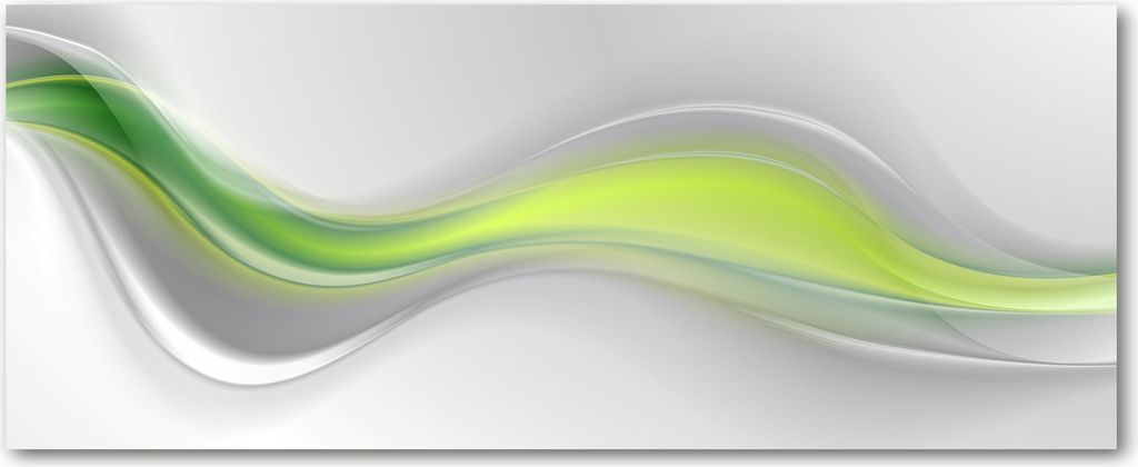 Tulup Küchenrückwand Spritzschutz aus Glas -125x50 -Spritzschutz auf gehärtetes Glas Deko Kunst Abstrakte Wellen