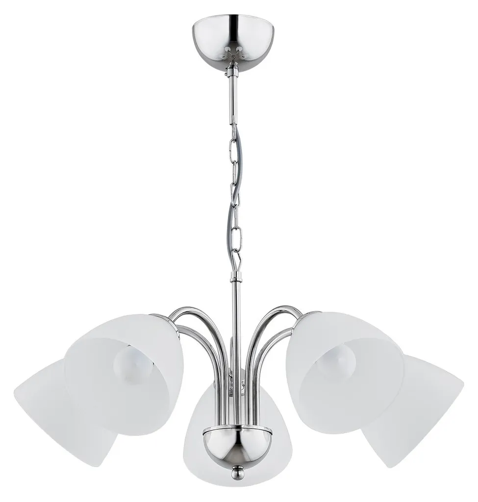 Grande Suspension Salon TORA 5 Lampes - Éclairage Plafond Blanc 55cm