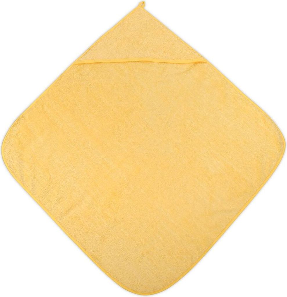 Lorelli Baby-Badehandtuch 80 x 80 cm, Kapuzenhandtuch, Badetuch, ab Geburt gelb