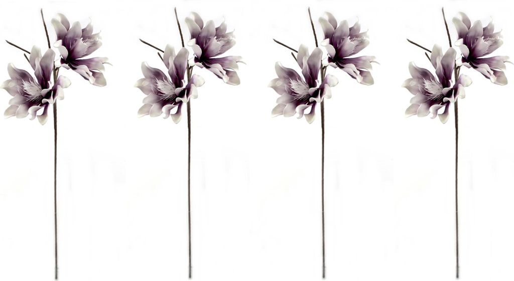 Kunstblume 100cm Magnolie rund in lila 4 Stück
