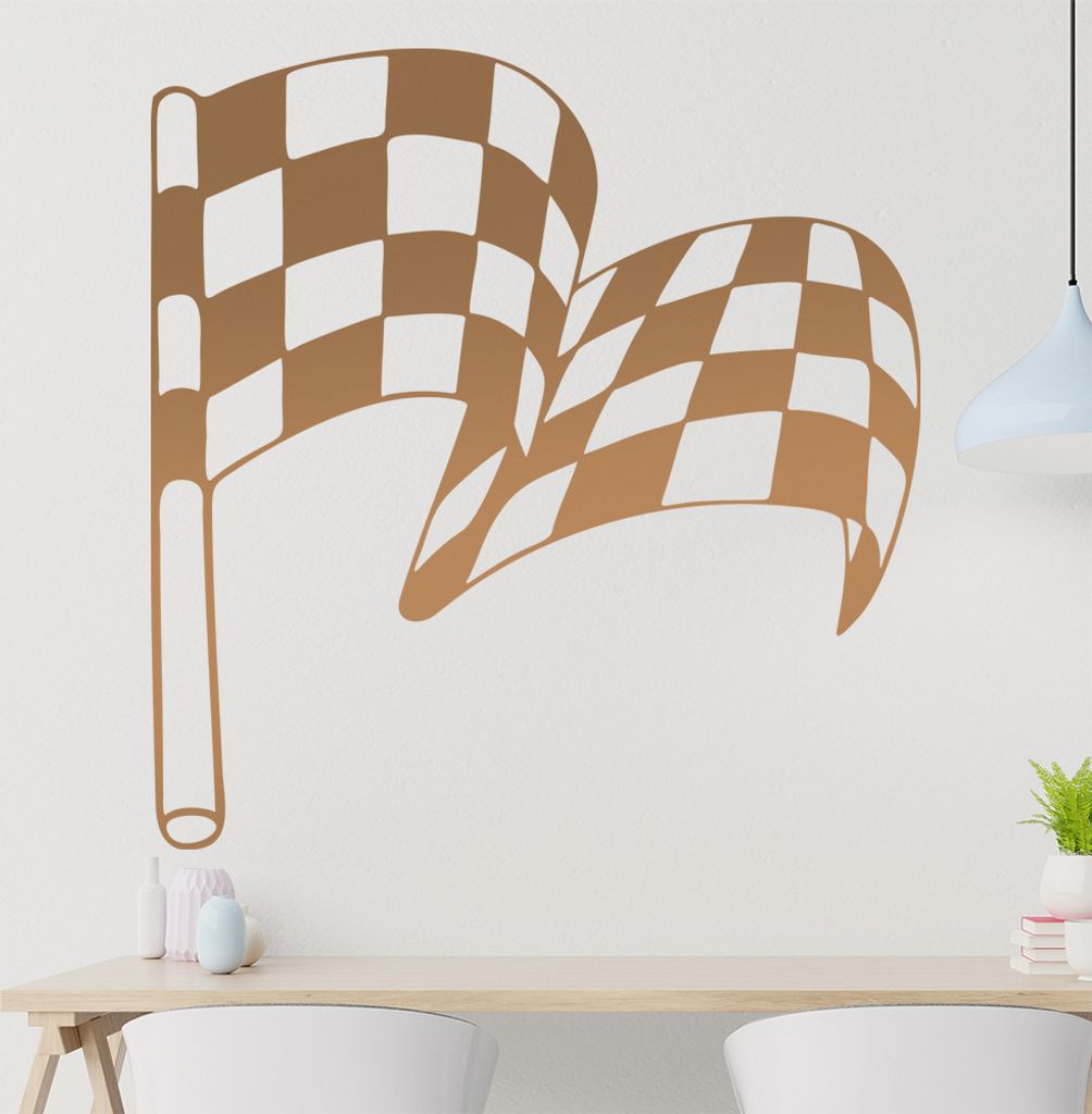 Zielflagge Wandtattoo in 6 Größen - Wandaufkleber Wall Sticker - Dekoration, Küche, Wohnzimmer, Schlafzimmer, Badezimmer