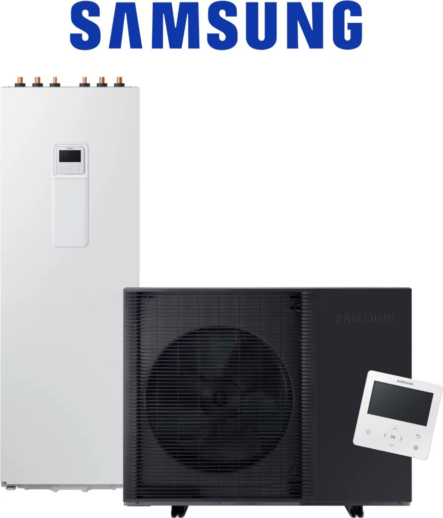 Samsung Paket Wärmepumpe Mono Block HT-QT 8 KW,3-Ph und Mono-HUB 260 Liter + Touch Fernbedienung