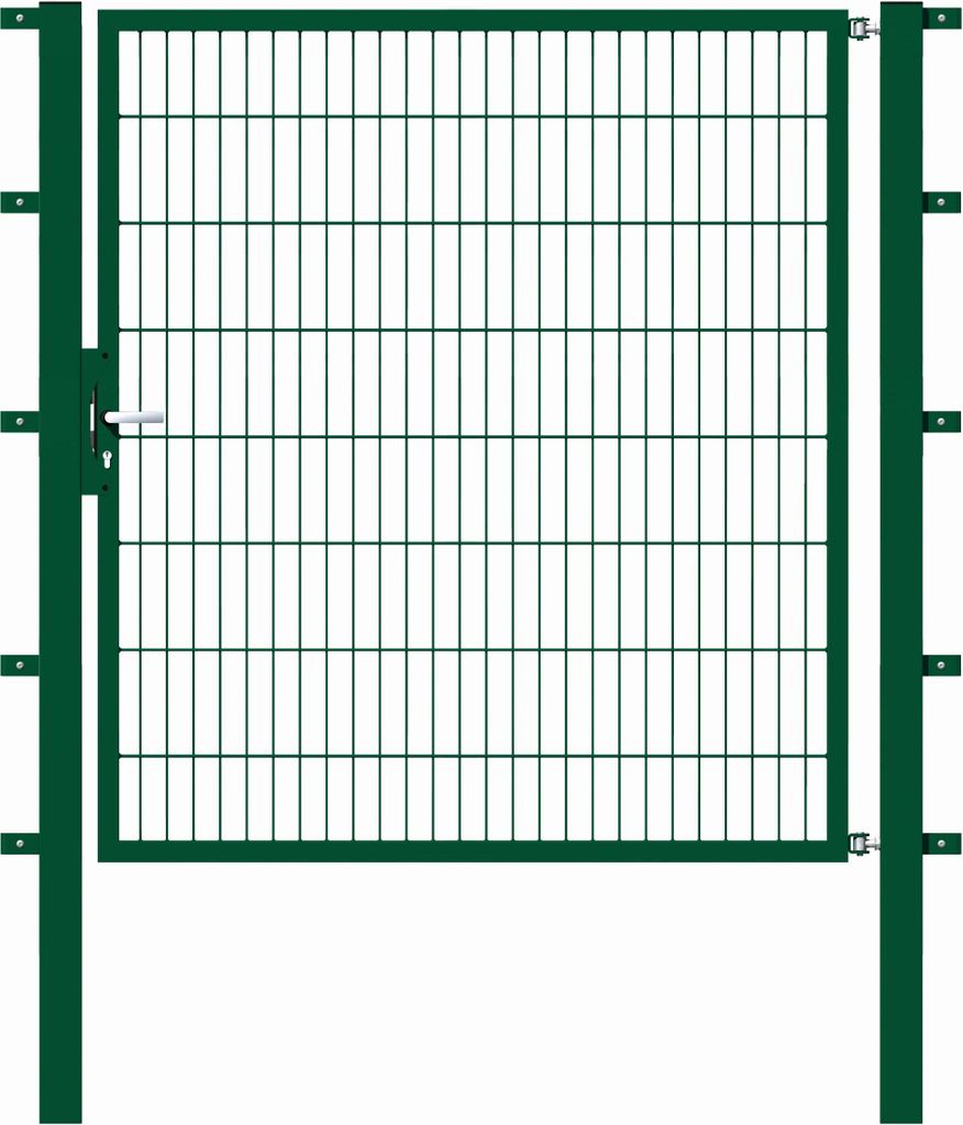 Alberts Einzeltor Flexo mit Zubehör, zum Einbetonieren, grün, Breite 150 cm, Höhe 160 cm