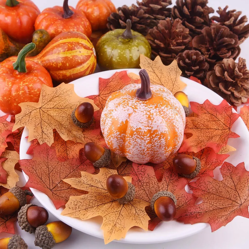 Accessoires décoration Halloween et automne - Set 56 pièces pour table