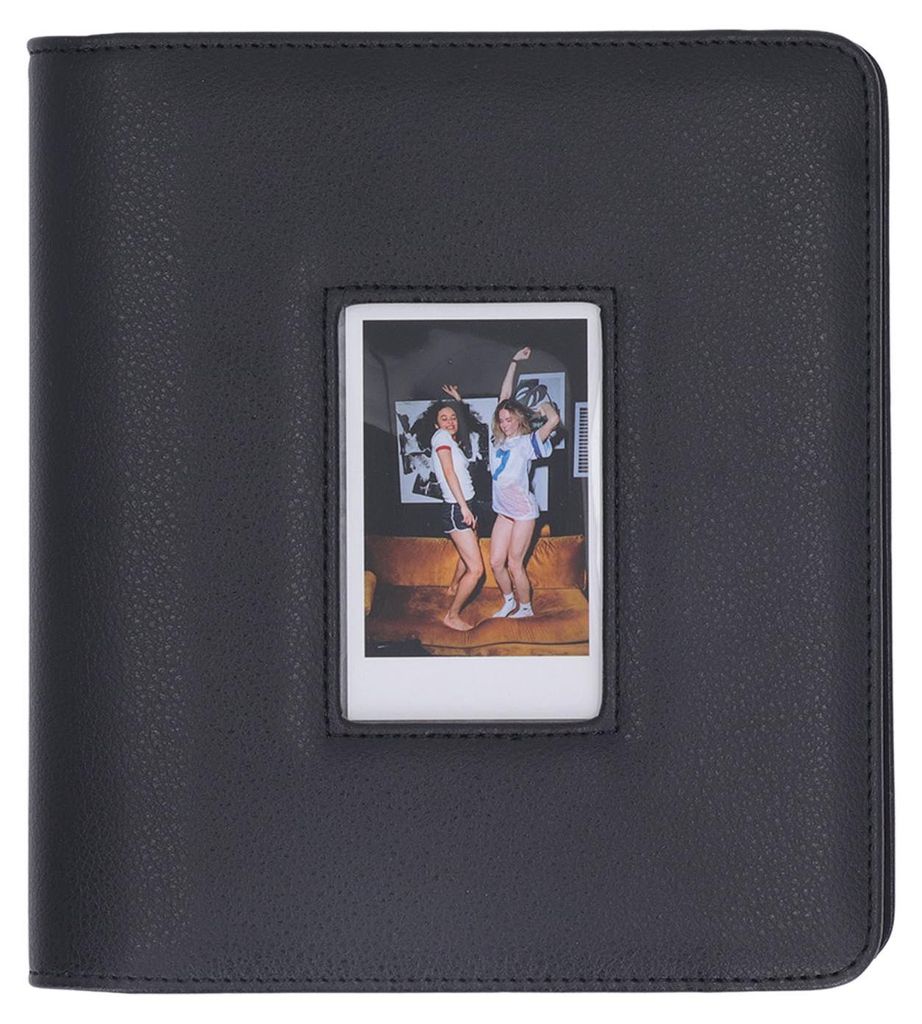 Fotoalbum mit Ledereinband im Vintage-Stil, 288 Fotos, großes Fassungsvermögen, klein, für 3-Zoll-Sofortbildkamera-Visitenkarten, Schwarz