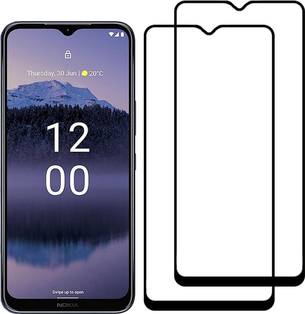 Smartphonica 2 Stück Displayschutzfolie passend für Nokia G11 Plus - Full Cover Tempered Glass - Gehärtetes Glas passend für Nokia G11 Plus