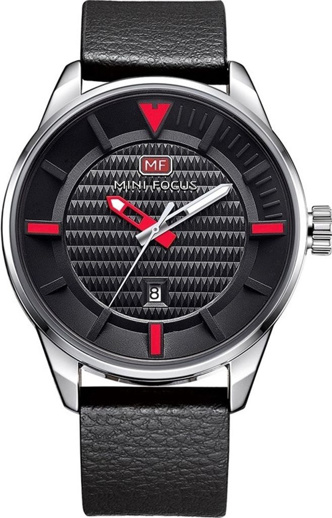 Mini Focus Omar Herrenuhr - Elegante Schwarz/Silber Uhr für Herren KP23894