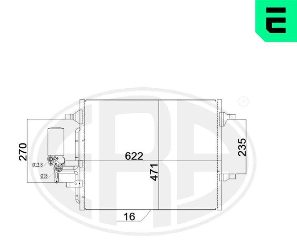 ERA 667202 Kondensator Klimaanlage Klimakondensator für VOLVO XC60 (156) +Trockner
