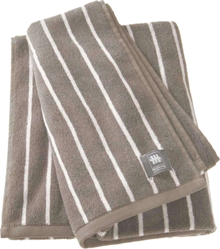 Telo Doccia 70x140 Musterring Needlestripe Grigio: Benessere Dopo Sport