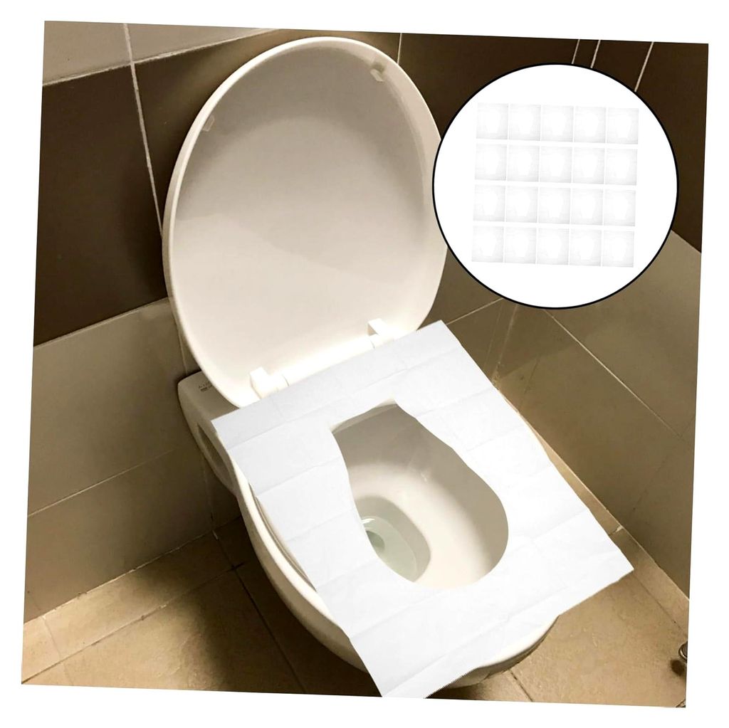 Einweg-Toilettenbezüge 100 Stück Tragbar für Unterwegs, Camping, Reisen, Büro, Hotel, Krankenhaus