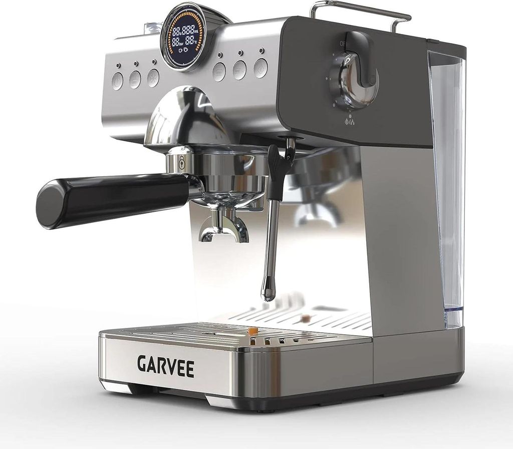 Kaffeemaschine - Halbautomatische Espressomaschine - 20 Bar - 1450 W - 1,5 L Wassertank - Milchaufschäumer - LED-Display - EU‐Stecker 220–230 ...