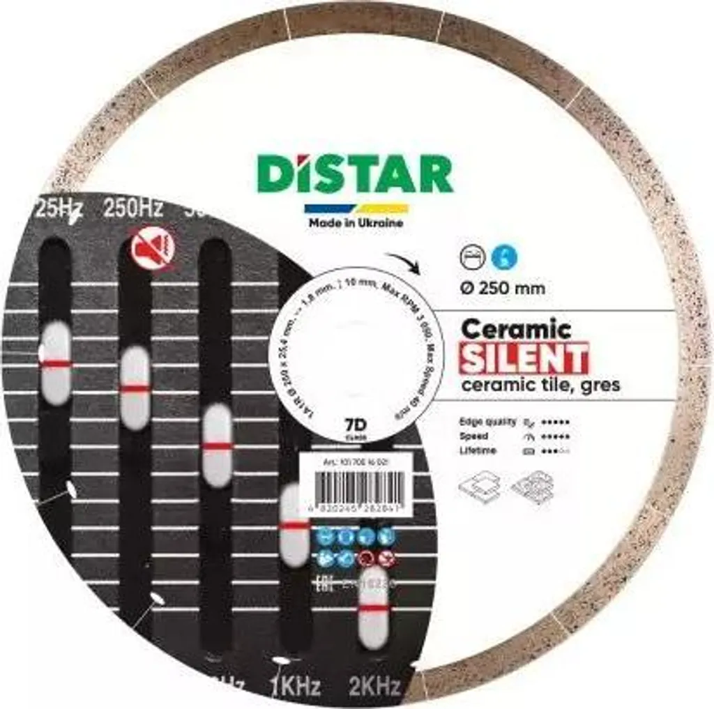 Disque Diamant Distar Keramik Leise 250 x 25.4 mm pour Grès Cérame