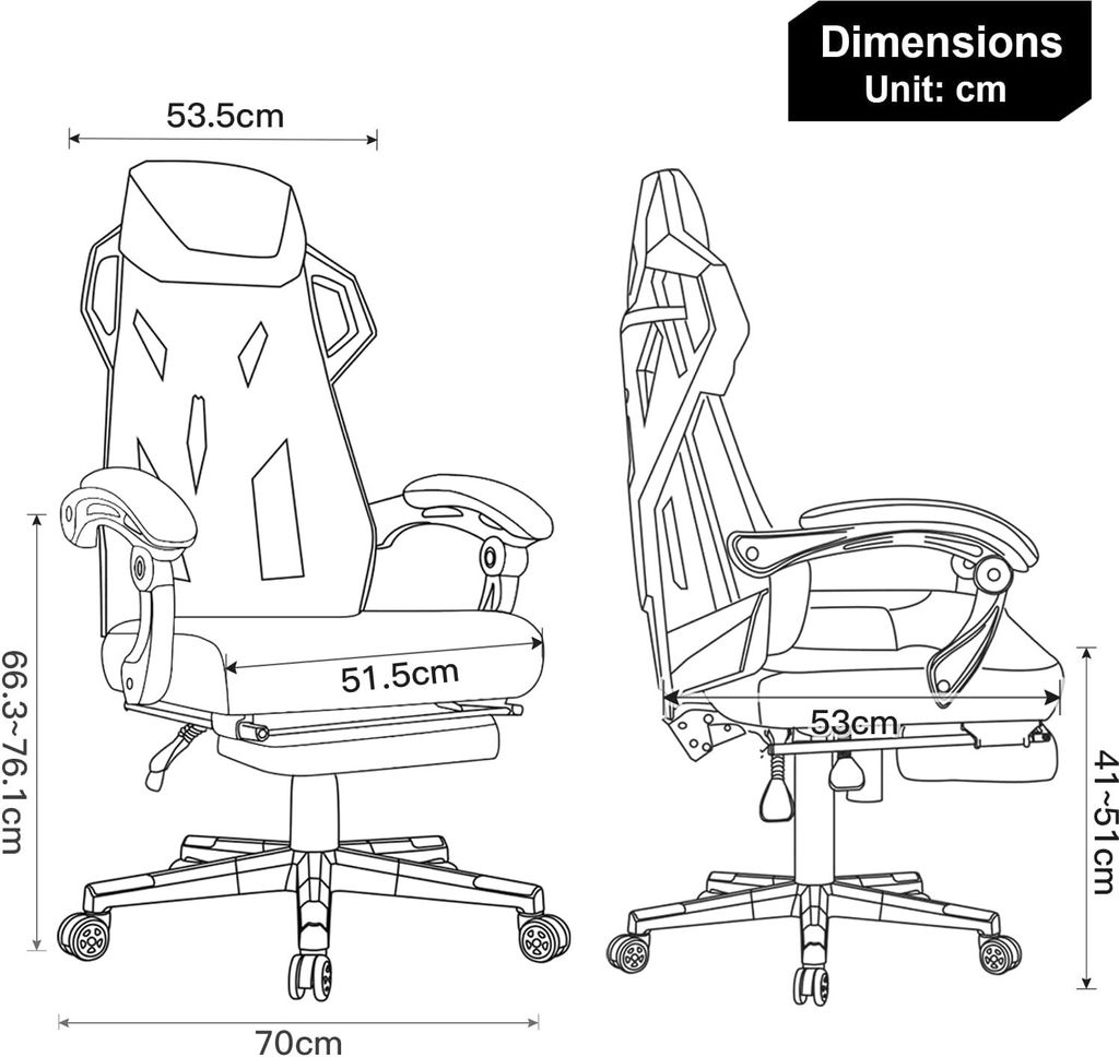 GTPLAYER ergonomická kancelárska stolička, písacia Obrázok produktu 3