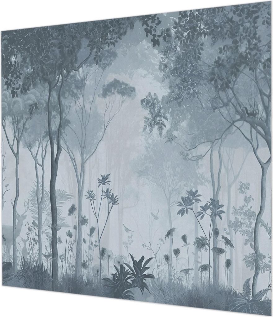 Wandtapete - Dekorative Tapete für Wohnzimmer - Tapetenfolie für Wanddekoration - 250x250 cm - Mystik des Waldes