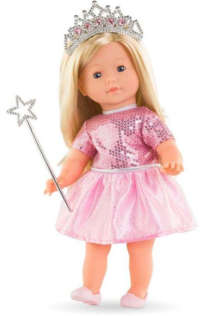 Puppenkleidungsset Prinzessin Geburtstag, für Corolle Puppe 36 cm, mit Diadem und Zepter, ab 3 Jahren