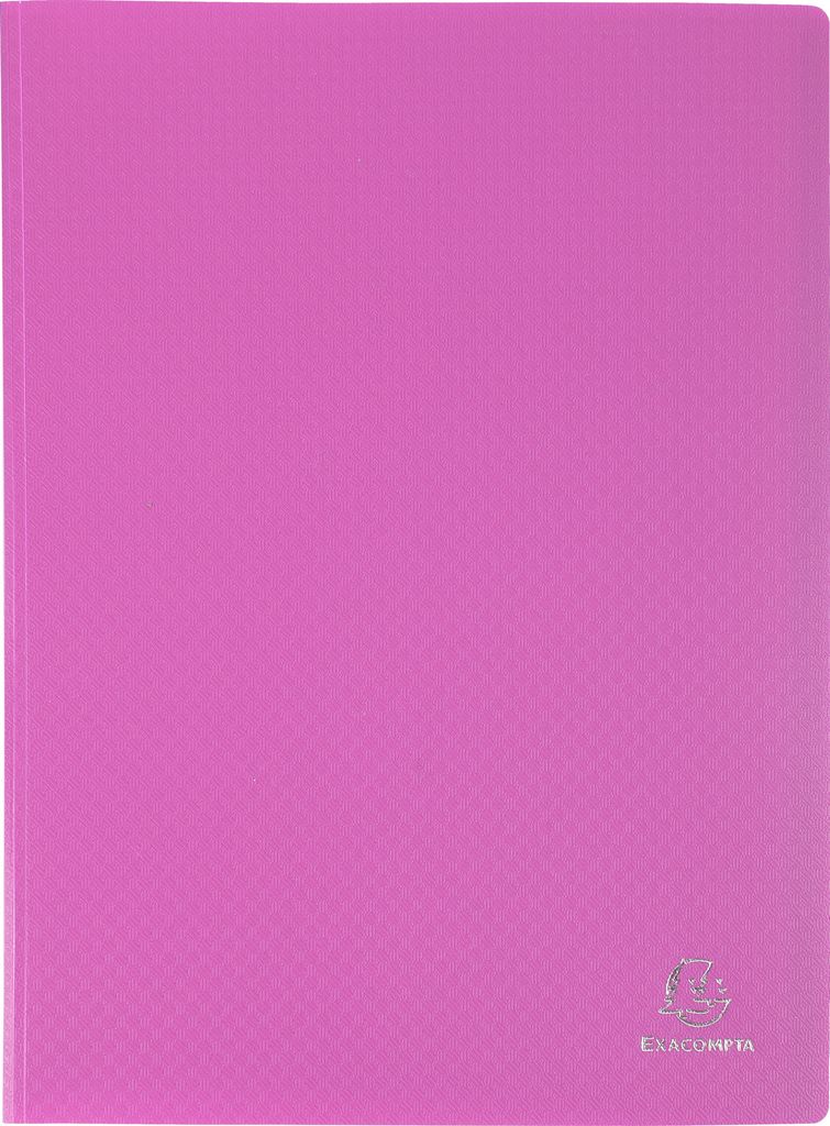 Exacompta 20x Sichtmappe PP 500μ + 20 glatten Hüllen transluzent A4 Rosa 88227E