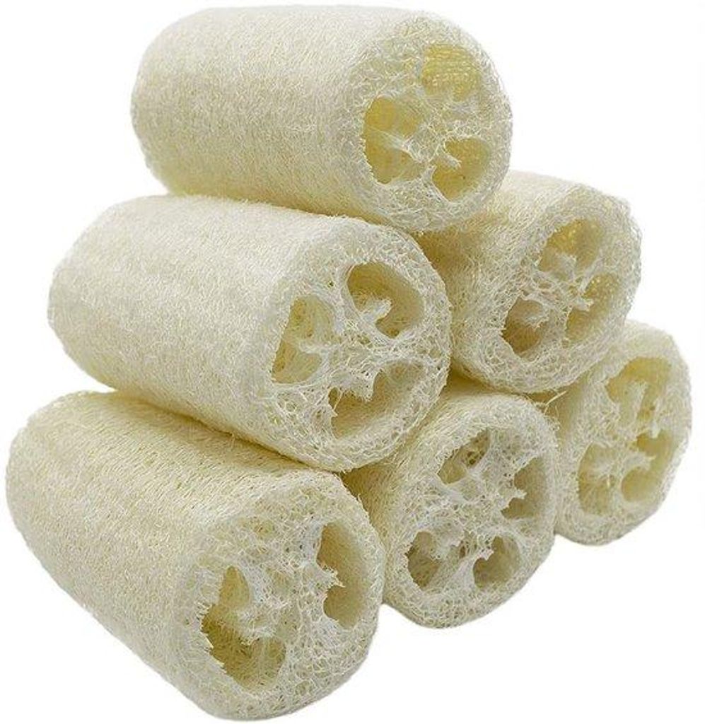 Naturkautschukschwamm - 6 Stück - Natürlicher Badschwamm - Produktbild 