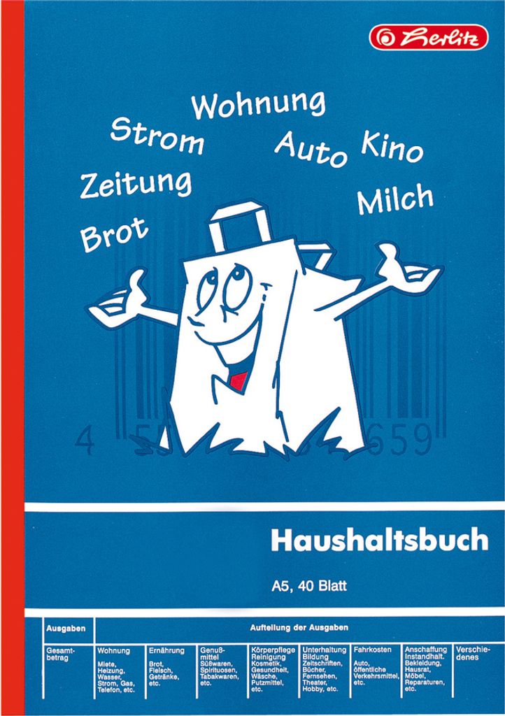 Herlitz Formularbuch "Haushaltsbuch" DIN A5 40 Blatt