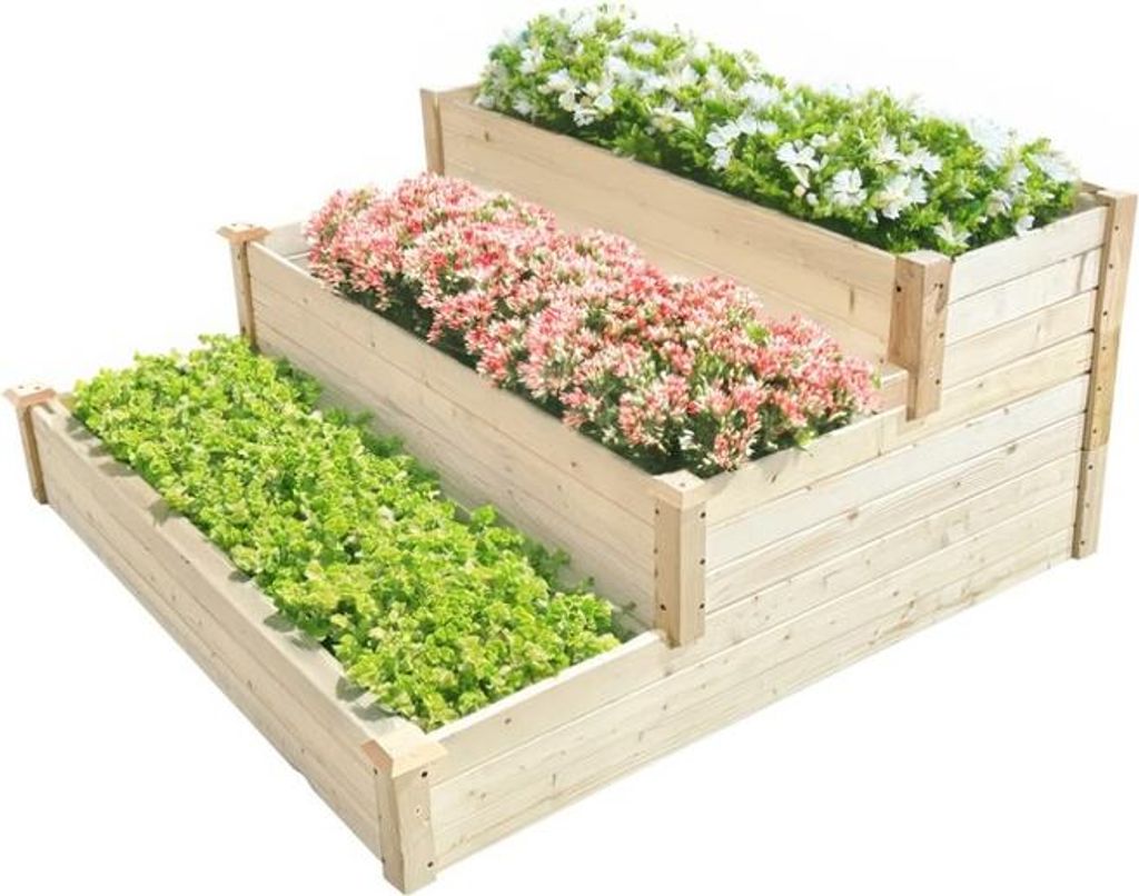 Kondela Modulares Hochbeet Sanym - braun