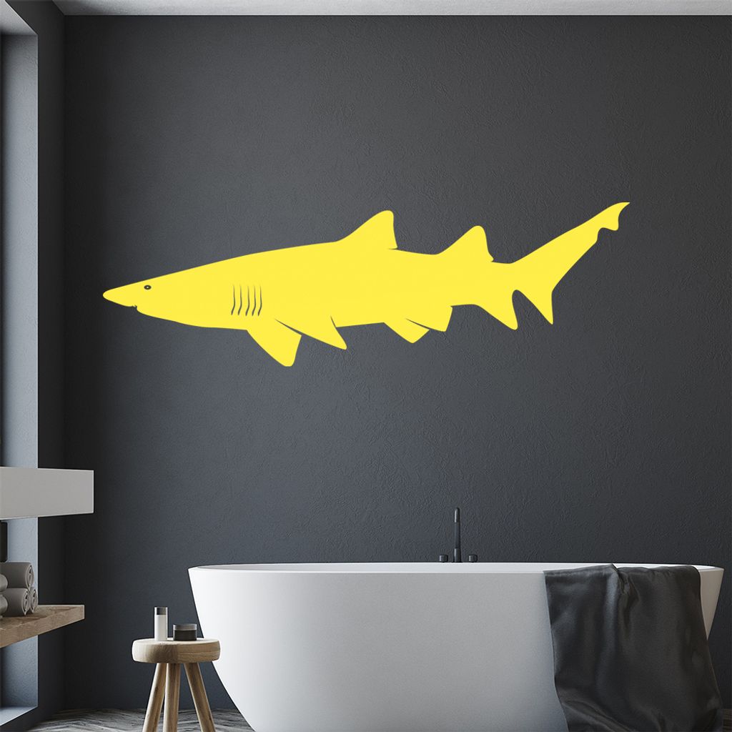 KIWISTAR Haifisch Grundhaie Wandtattoo in 6 Größen - Wandaufkleber Wall Sticker - Dekoration, Küche, Wohnzimmer, Schlafzimmer, Badezimmer