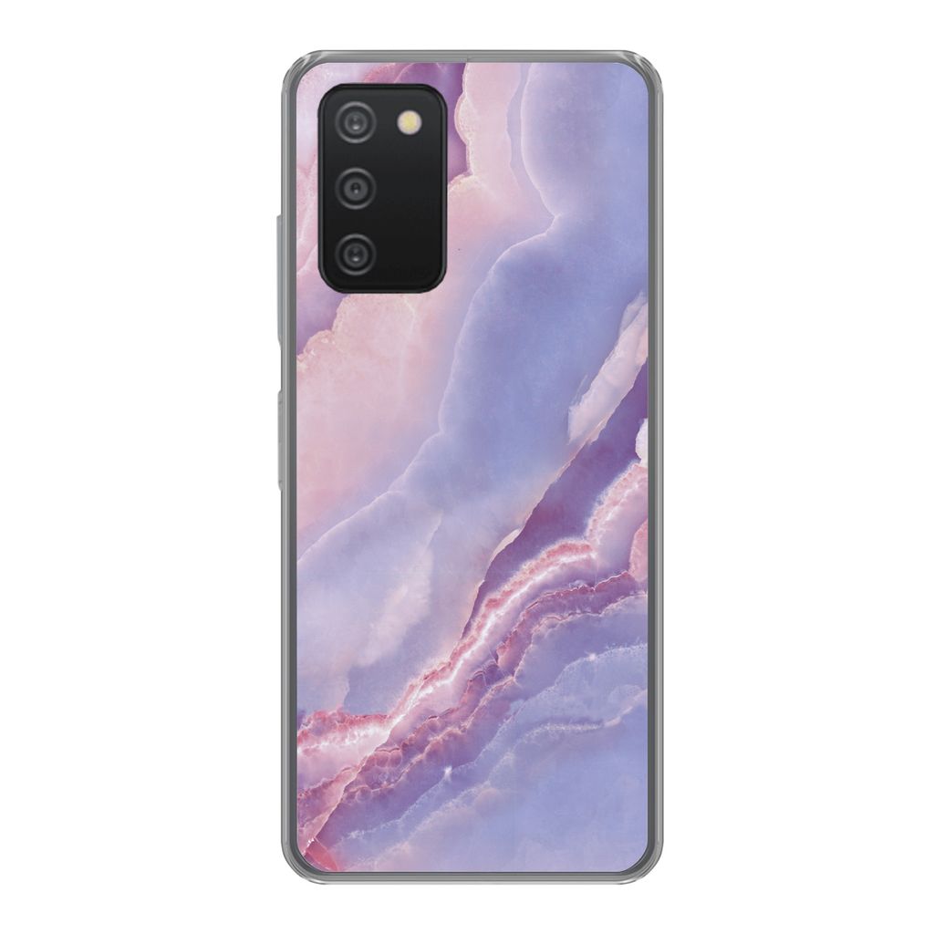 MuchoWow Handyhülle Schutzhülle Hülle für Samsung galaxy a73 Kalkstein - Naturstein - Mineralien Silikon Softcase Handy Hülle - Handyhülle