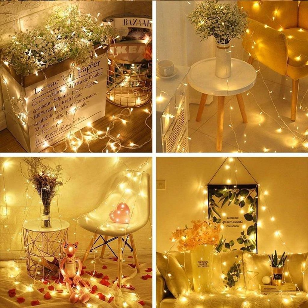 Lichterkette 50 M Mit 1000 LEDs – Warmweiß, 8 Modi, IP65 Wasserdicht, Für Innen & Außen, Weihnachtsbeleuchtung Für Baum, Garten, Terrasse LED Lichterkette 50 M 1000 LEDs