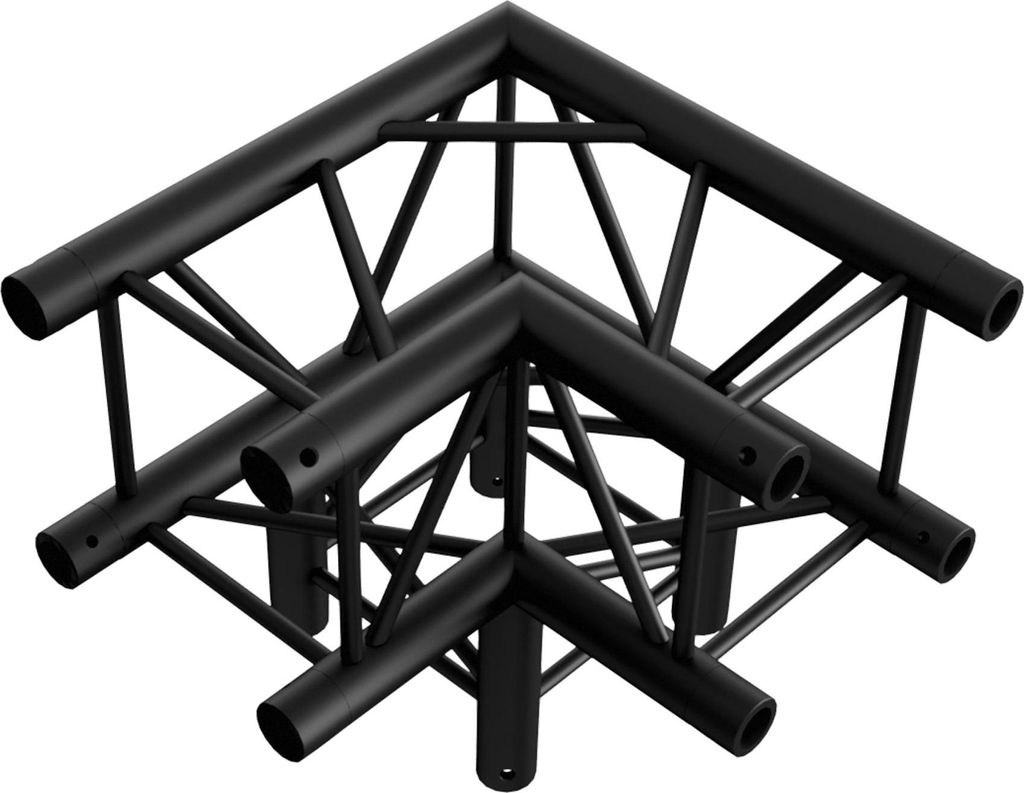 Milos Pro-30 Square G Truss - Corner 3-way QLU30 - 90° corner - black