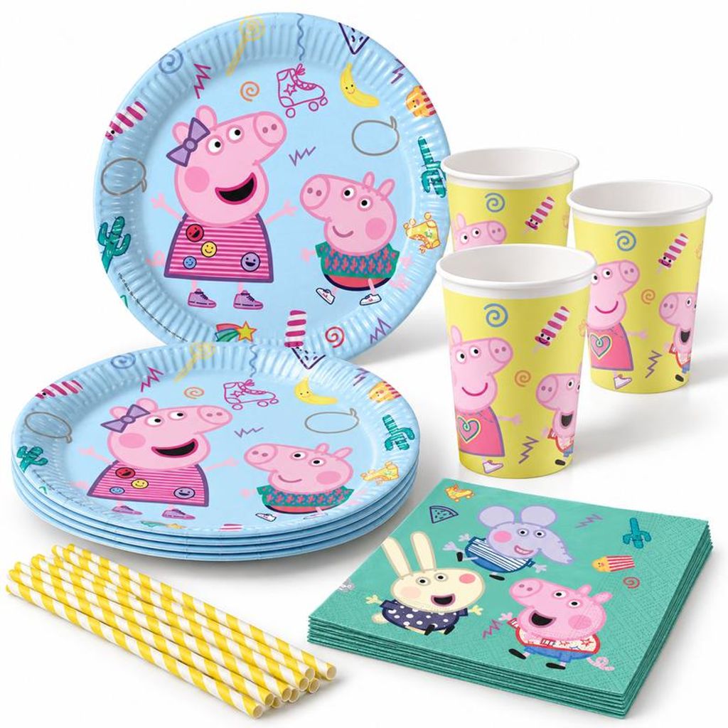 Kindergeburtstag Party Set Peppa Wutz Geburtstag Deko Party Produktbild 