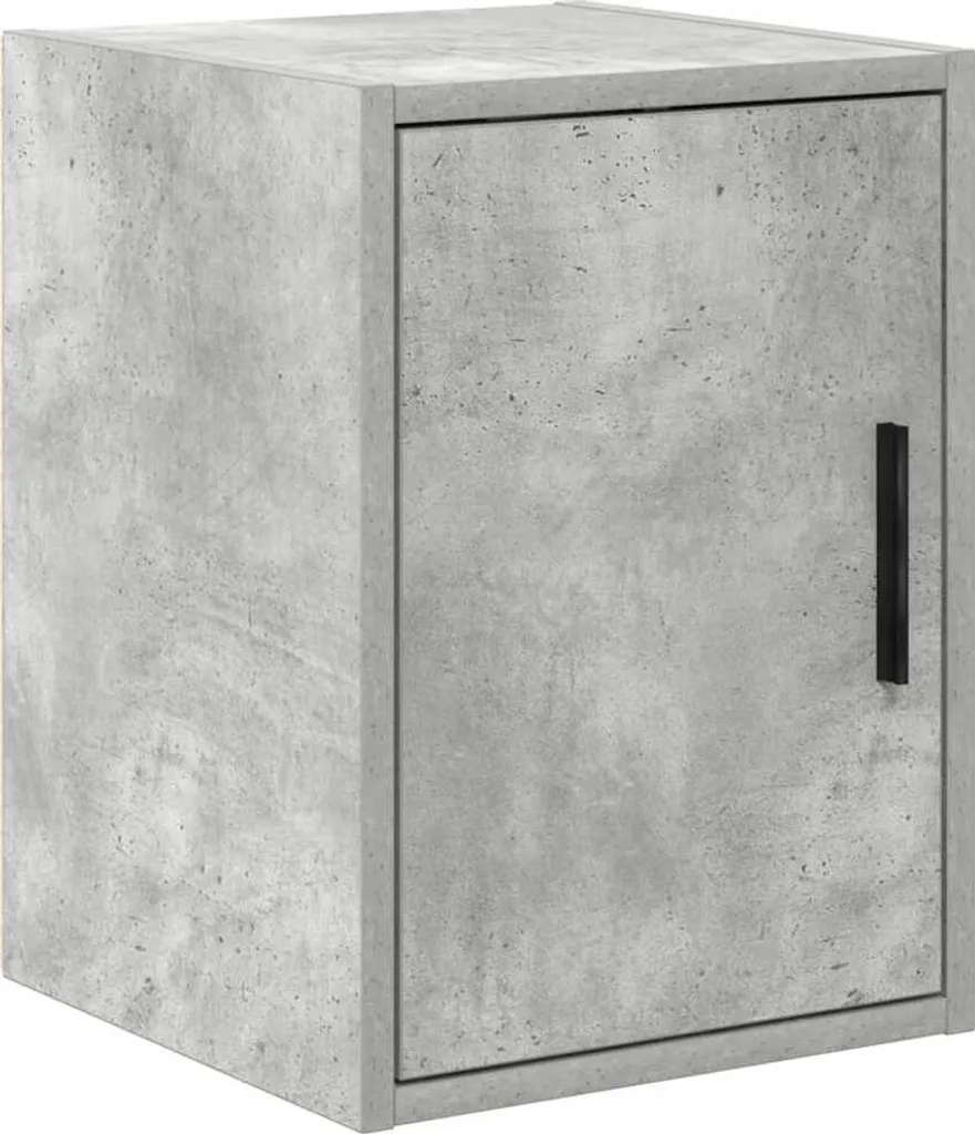 vidaXL Armadio a muro per garage in cemento grigio materiale a base di legno