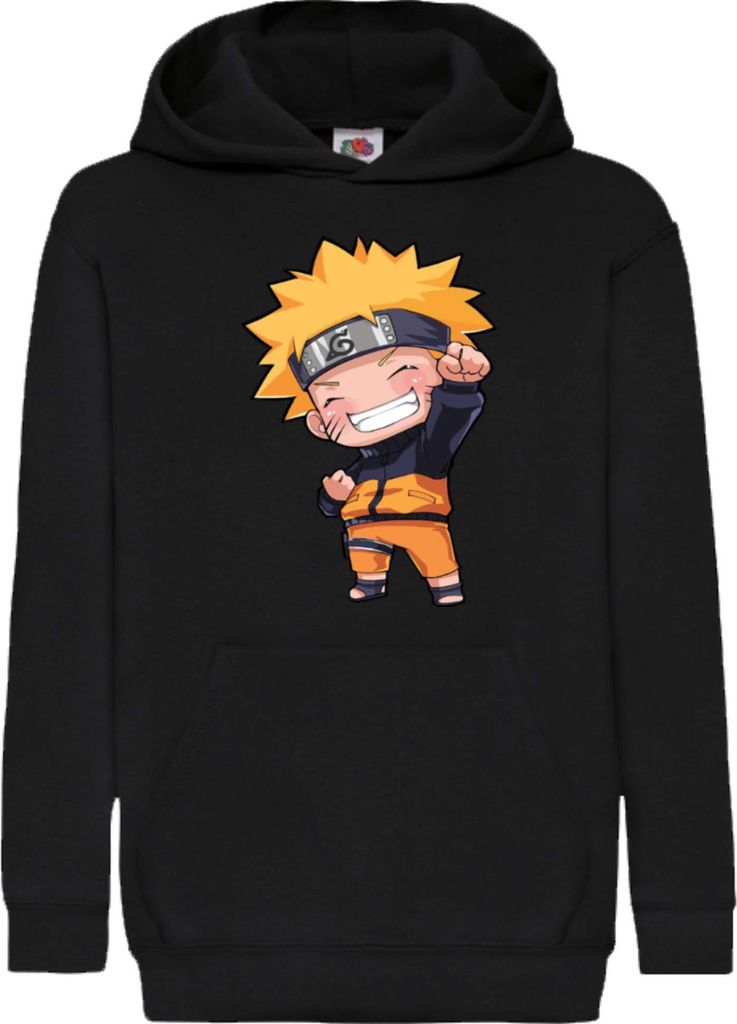 Kinder Kapuzenpullover Naruto Naruto Chibi, 9-11 Jahr - 140 / Schwarz