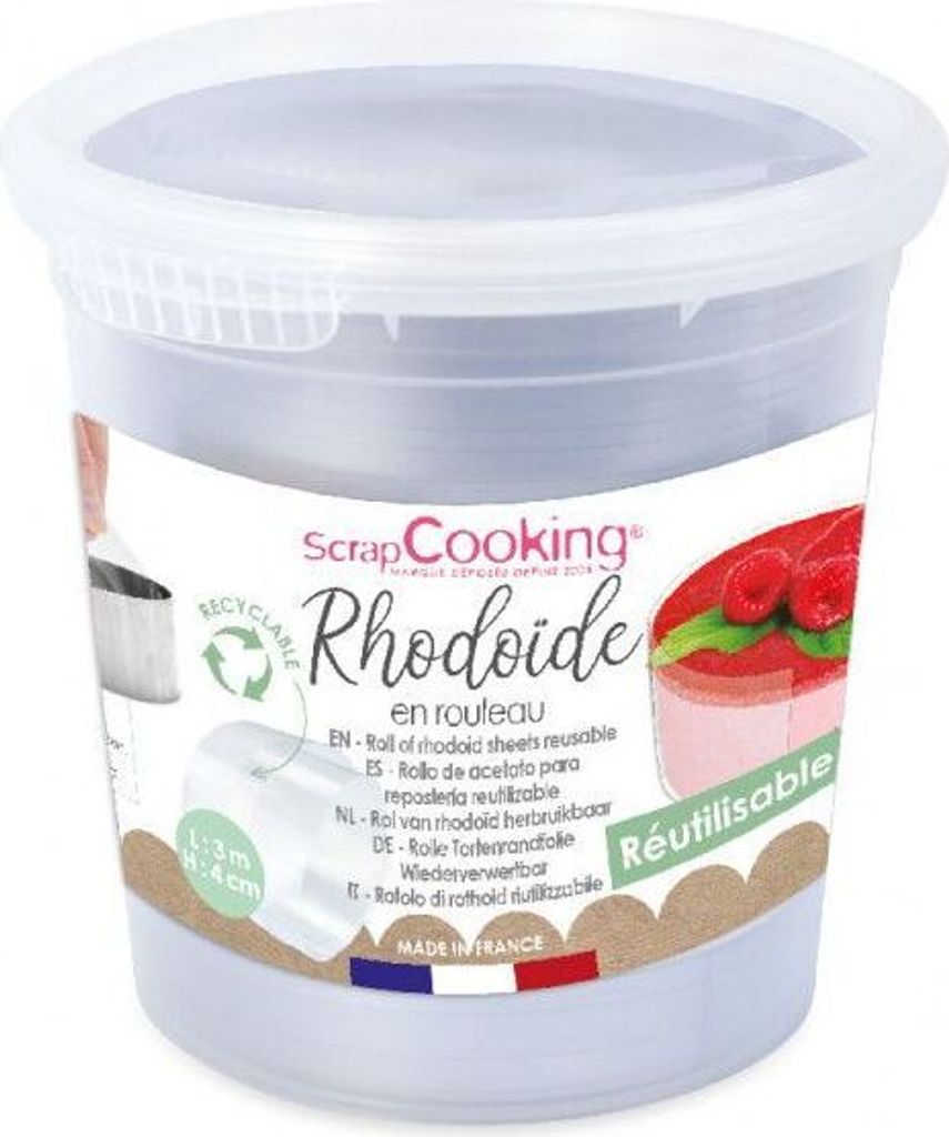 2 rhodoide Bänder für Desserts 3 m x 4 cm