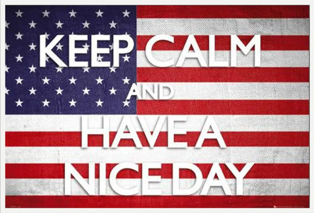 Poster Keep Calm Have a Nice Day Shinsuke Cadre Blanc Vitre Incassable