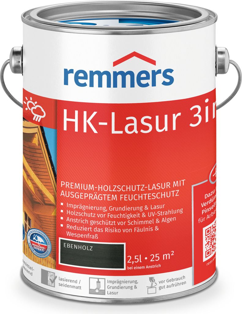 Remmers HK-Lasur 3w1 heban, 2,5 litra, zewnętrzna bejca do Zdjęcie produktu 