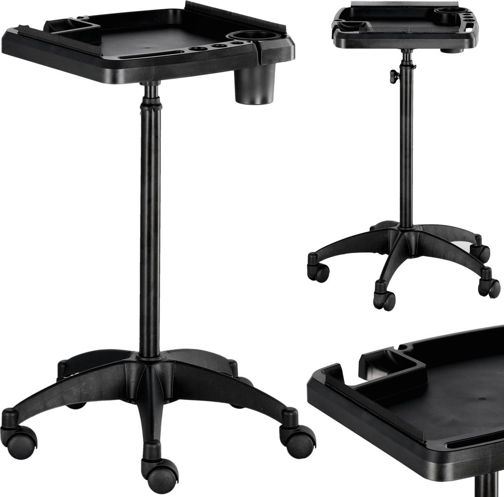 Friseurhilfe Rollwagen Beistelltisch mit Rädern zum Färben T0193 zum Kosmetiksalon Tisch auf Stativ