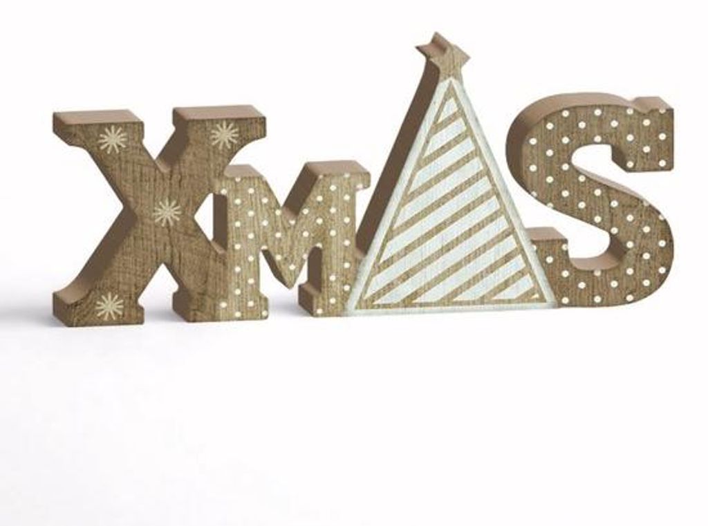 Unyqoos Holz-Weihnachtsdekoration mit Weihnachtsbaumdesign für Innenraum und Tisch