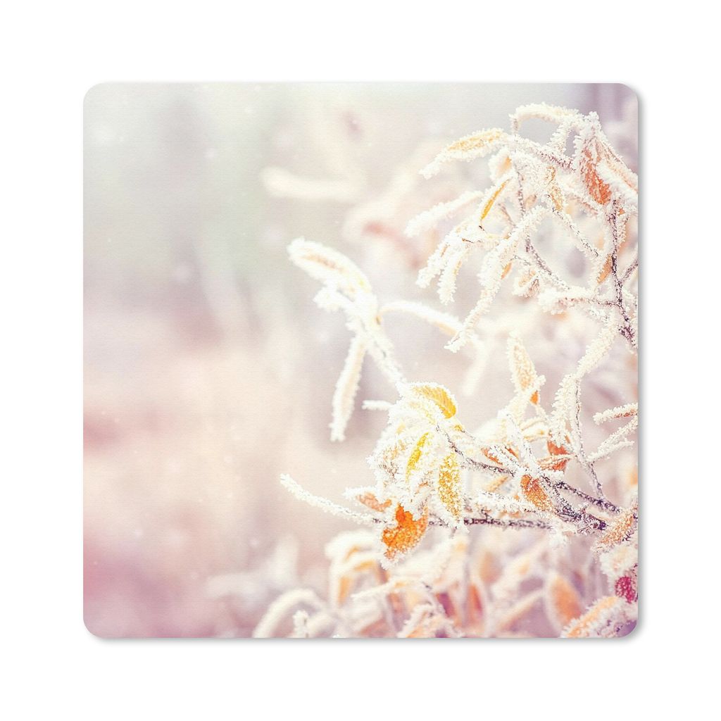MuchoWow® Mauspad Mousepad Winter - Äste - Schnee - Natur Produktbild 