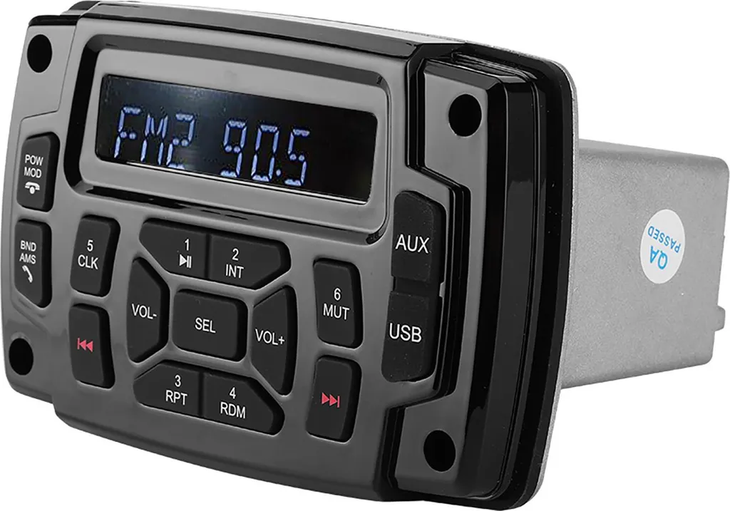 Récepteur Stéréo Marine Bluetooth MP3 IP66 avec Radio FM AM 12V Noir