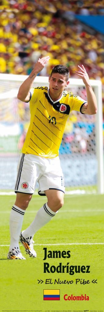 Fußball Kunstdruck Bild - James RodrÃguez, El Nuevo Pibe (91 x 30 cm)