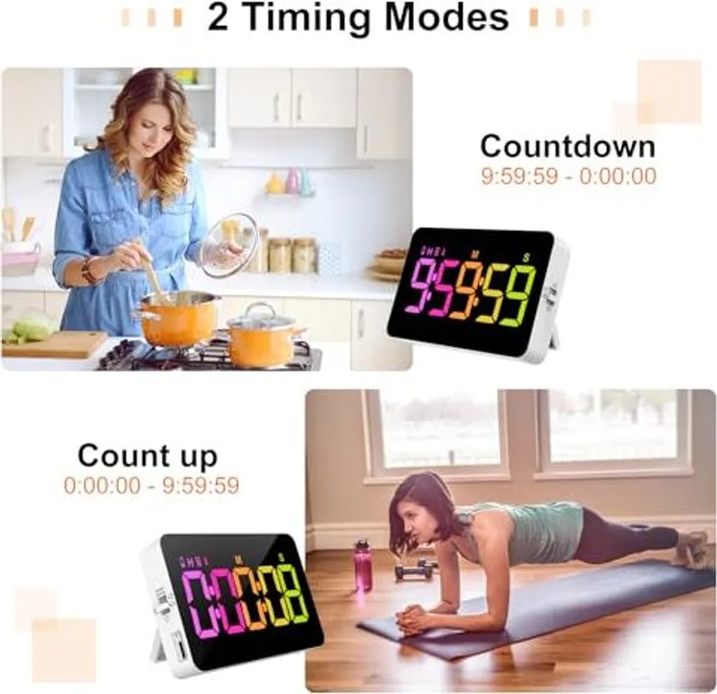 Xrexs LED Timer RGB: 10 Colori e Display 5" - Offerta Limitata - 4