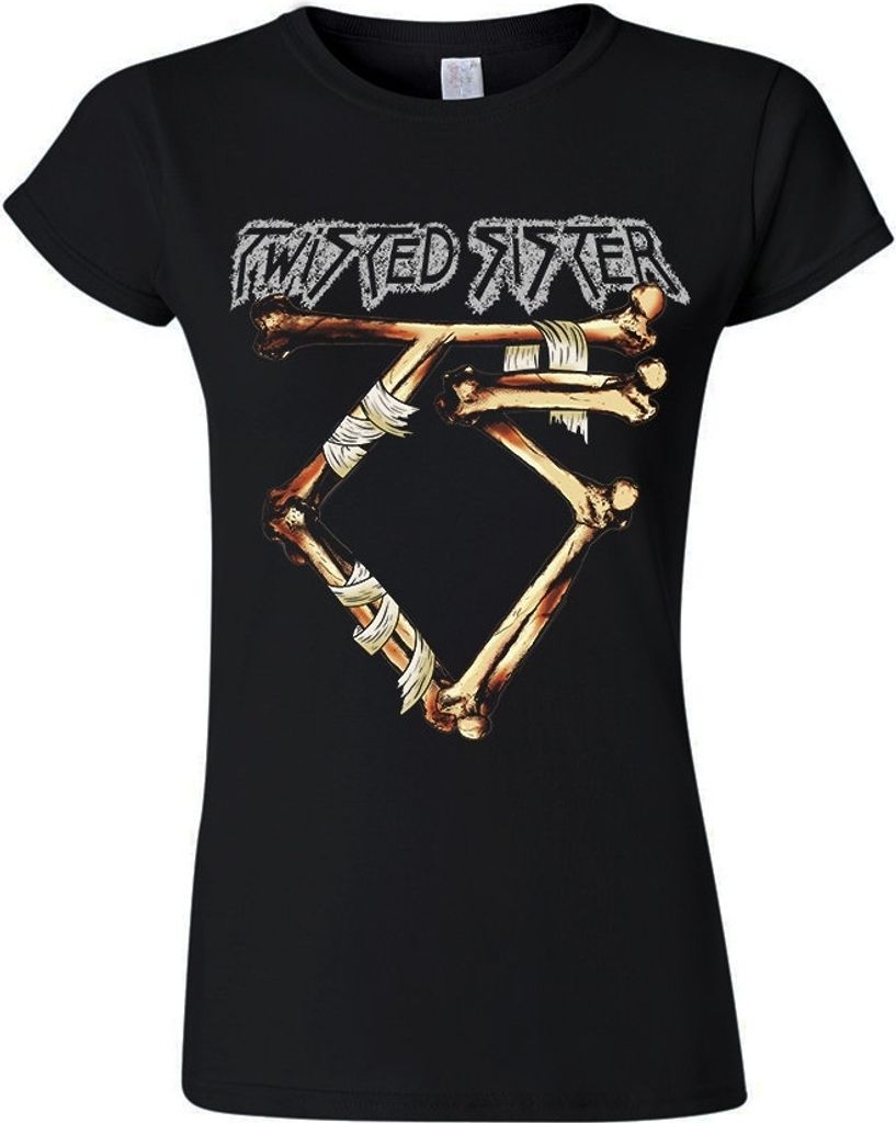 Twisted Sister Bone Logo T-Shirt, Frauen