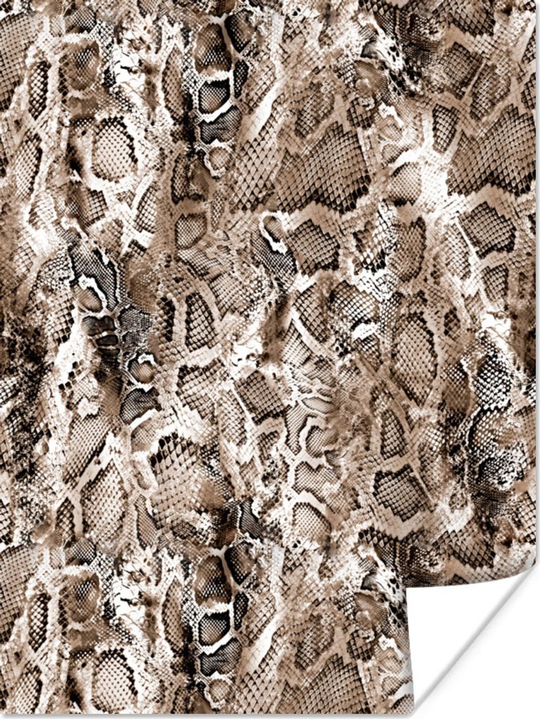 MuchoWow® Poster Tiermuster - Schuppen - Braun 90x120 cm - Produktbild 