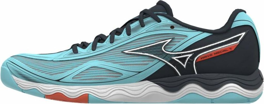 Mizuno Unisex Wellen-Medaille 7 Tischtennis, Ttürkis Cblue Soleil, 38.5 EU