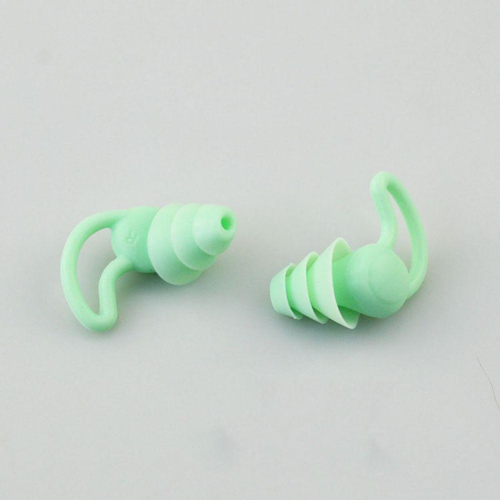 Schwimmen Ohrstöpsel Wiederverwendbare, Ohrenschutz ,Gras-Grün,1 paar