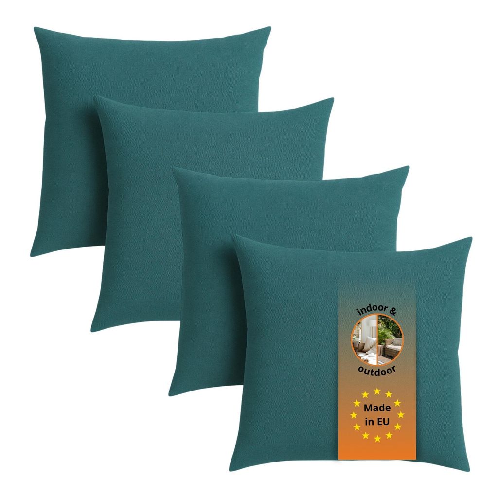 Set van 4 bankkussens, 40 x 40 cm, sierkussens, Productafbeelding 
